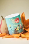 Daniella Manini X Anthropologie New York Fruity Salted Pear & Lily Ceramic Boxed Candle In Blue