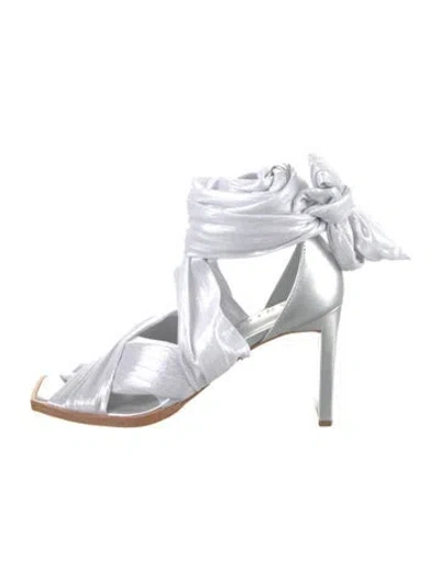 Pre-owned Daniella Shevel Leather Trim Embellishment Gladiator Sandals