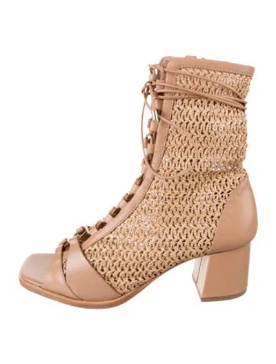 Pre-owned Daniella Shevel Sandals In Neutrals