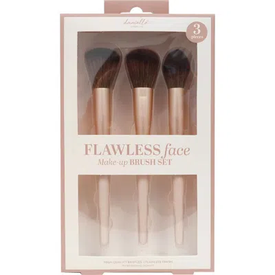 Danielle 3-piece Makeup Brush Set In Brown
