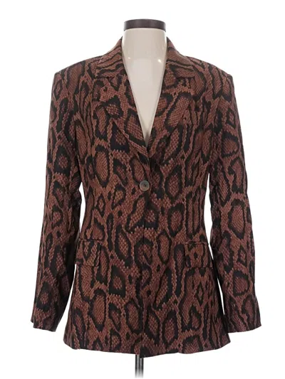 Pre-owned Danielle Bernstein Blazer Jacket In Brown