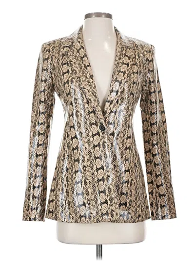 Pre-owned Danielle Bernstein Blazer Jacket In Gold