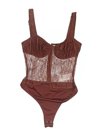 Pre-owned Danielle Bernstein Bodysuit In Brown