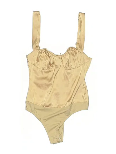 Pre-owned Danielle Bernstein Bodysuit In Gold