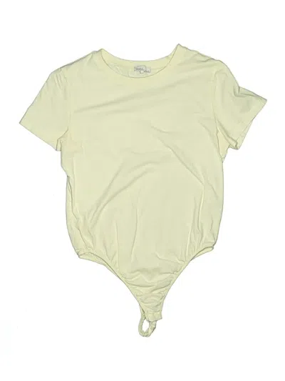 Pre-owned Danielle Bernstein Bodysuit In Yellow