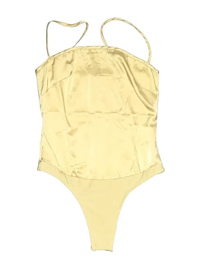 Pre-owned Danielle Bernstein Bodysuit In Yellow
