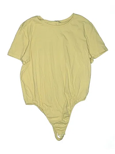 Pre-owned Danielle Bernstein Bodysuit In Yellow
