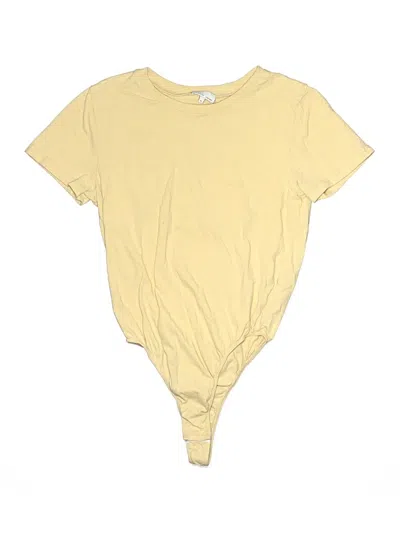 Pre-owned Danielle Bernstein Bodysuit In Yellow