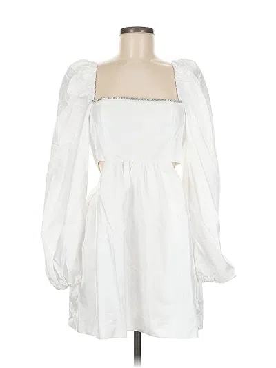 Pre-owned Danielle Bernstein Casual Dress In White