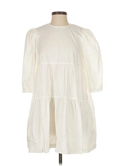 Pre-owned Danielle Bernstein Casual Dress In White