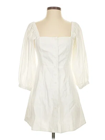 Pre-owned Danielle Bernstein Casual Dress In White