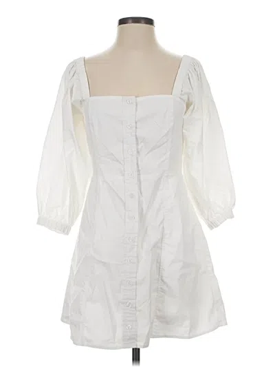 Pre-owned Danielle Bernstein Casual Dress In White