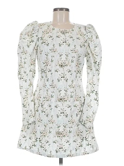 Pre-owned Danielle Bernstein Cocktail Dress In White