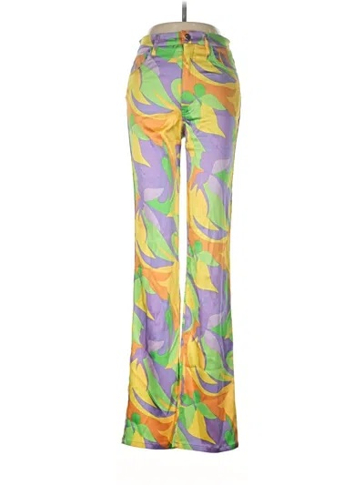 Pre-owned Danielle Bernstein Dress Pants In Yellow