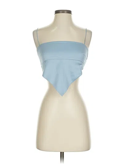 Pre-owned Danielle Bernstein Halter Top Blue Strapless Neckline Tops