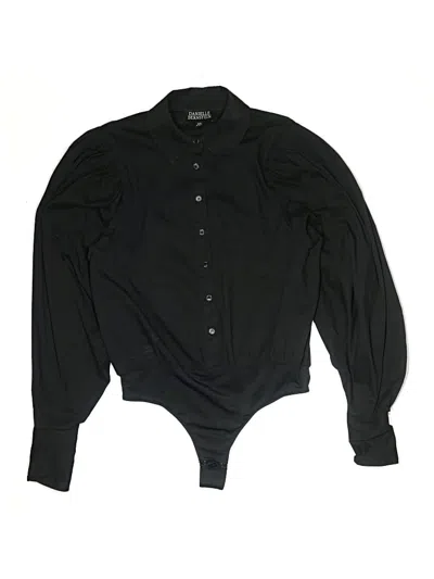 Pre-owned Danielle Bernstein Long Sleeve Blouse In Black