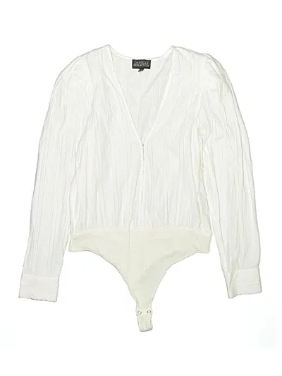 Pre-owned Danielle Bernstein Long Sleeve Blouse In Ivory