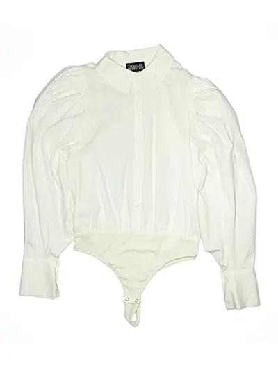 Pre-owned Danielle Bernstein Long Sleeve Blouse In White