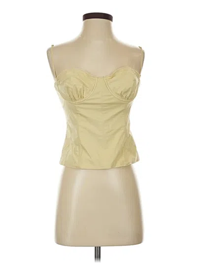 Pre-owned Danielle Bernstein Sleeveless Blouse In Yellow