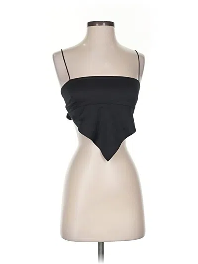 Pre-owned Danielle Bernstein Tank Top Black Strapless Neckline Tops