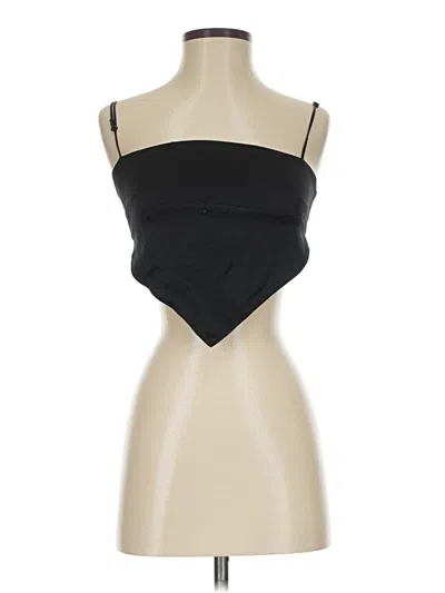 Pre-owned Danielle Bernstein Tank Top Black Strapless Neckline Tops