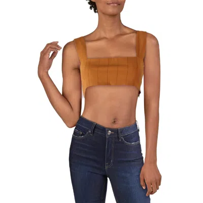 Danielle Bernstein Womens Cropped Pinstriped Tank Top In Multi