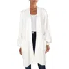 Danielle Bernstein Womens Oversized Long Cardigan Sweater In White