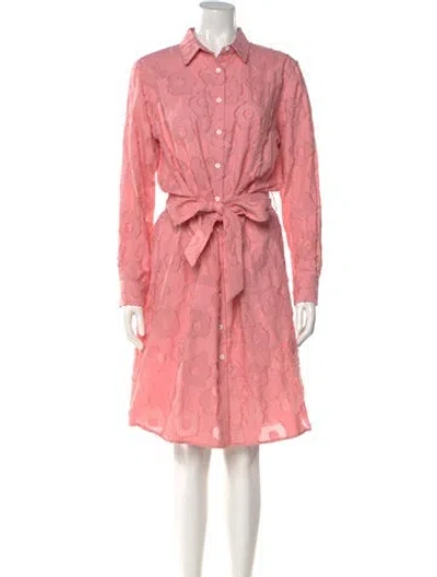 Pre-owned Danielle Fichera Floral Print Knee-length Dress In Pink