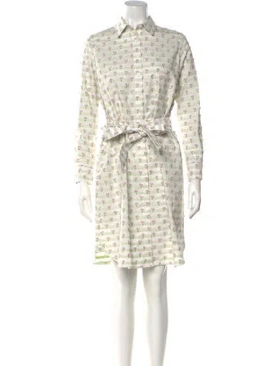 Pre-owned Danielle Fichera Floral Print Knee-length Dress W/ Tags In Neutral