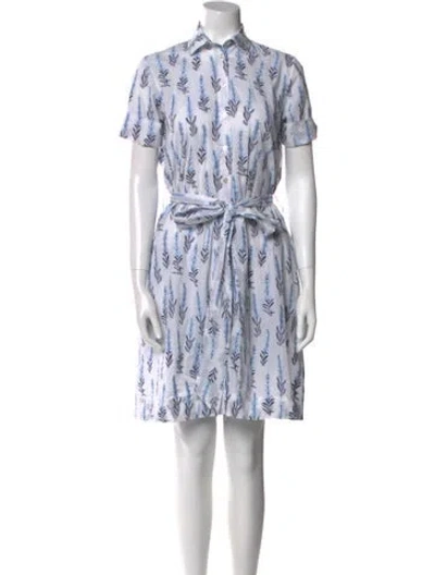 Pre-owned Danielle Fichera Printed Mini Dress In White