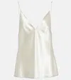 Danielle Frankel Bridal Mel Wool And Silk Camisole In White