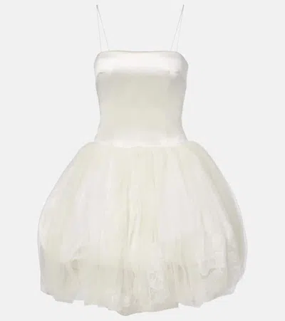 Danielle Frankel Bridal Sadie Wool And Silk Corset Dress In White