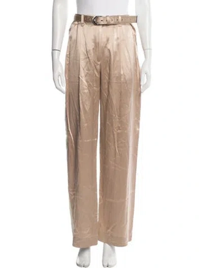 Pre-owned Danielle Frankel Wide Leg Pants In Neutrals