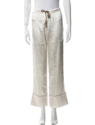 Pre-owned Danielle Frankel Wide Leg Pants In Neutrals