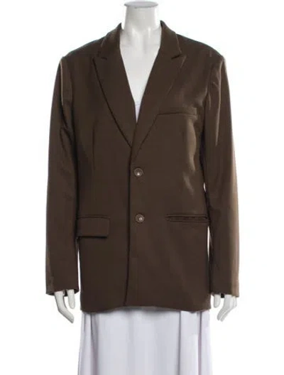 Pre-owned Danielle Guizio Blazer In Brown