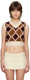 Danielle Guizio Brown Cardiff Vest In Brown