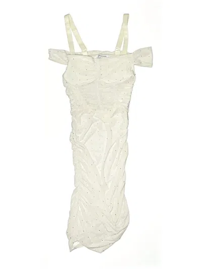 Pre-owned Danielle Guizio Cocktail Dress In White