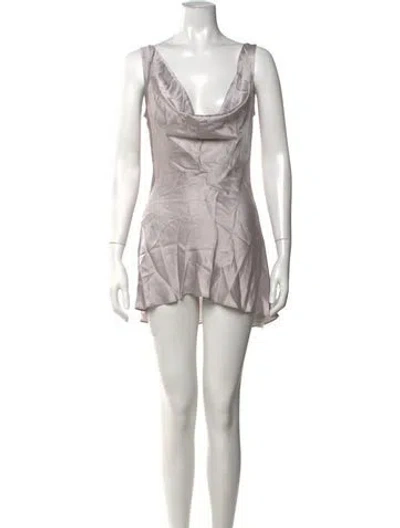 Pre-owned Danielle Guizio Cowl Neck Mini Dress W/ Tags In Black