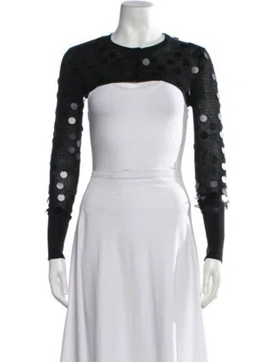 Pre-owned Danielle Guizio Crew Neck Sweater In Black