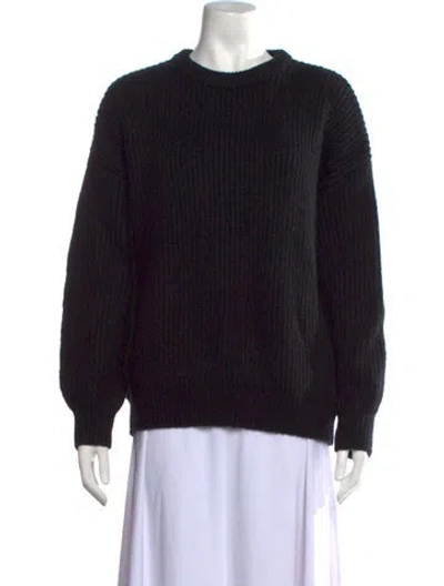 Pre-owned Danielle Guizio Crew Neck Sweater In Black