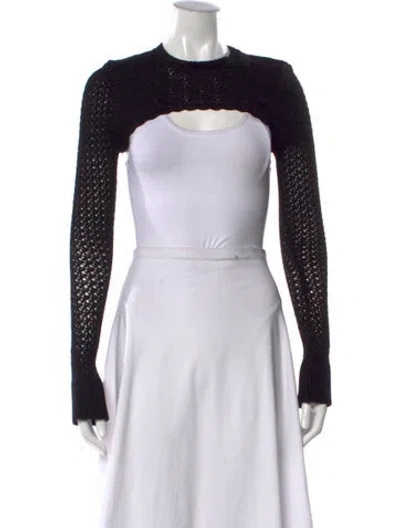 Pre-owned Danielle Guizio Crew Neck Sweater In Black