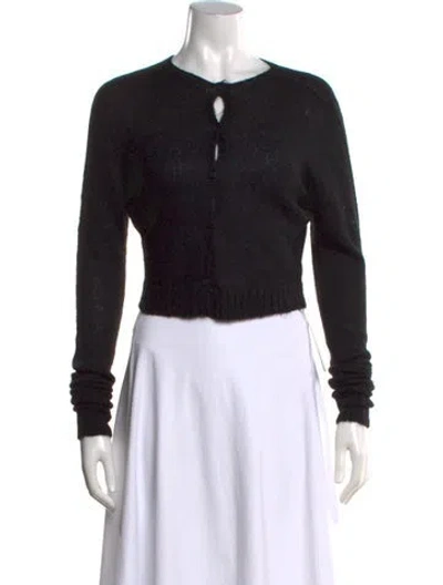 Pre-owned Danielle Guizio Crew Neck Sweater In Black