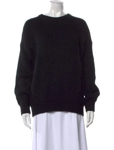 Pre-owned Danielle Guizio Crew Neck Sweater In Black