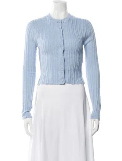 Pre-owned Danielle Guizio Crew Neck Sweater In Blue