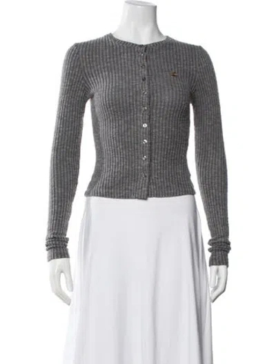 Pre-owned Danielle Guizio Crew Neck Sweater In Gray