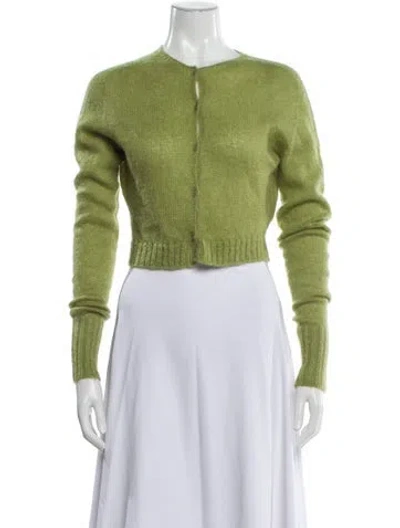 Pre-owned Danielle Guizio Crew Neck Sweater In Green
