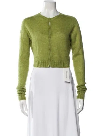 Pre-owned Danielle Guizio Crew Neck Sweater In Green