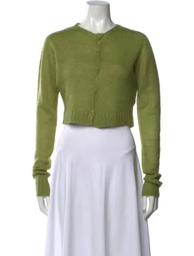 Pre-owned Danielle Guizio Crew Neck Sweater In Green