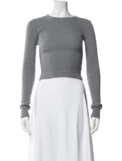 Pre-owned Danielle Guizio Crew Neck Sweater In Grey