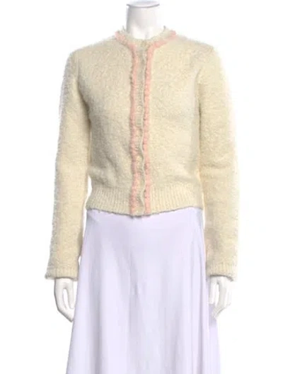 Pre-owned Danielle Guizio Crew Neck Sweater In Neutral
